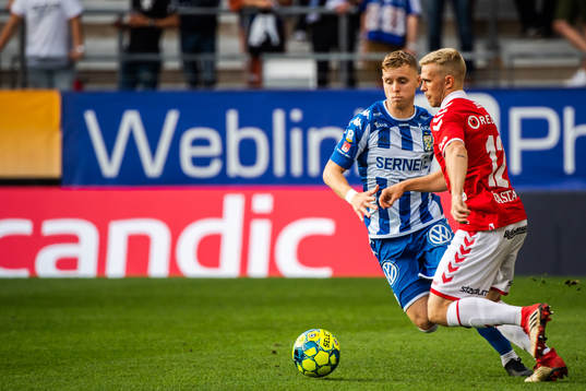 IFK Göteborgs Victor Wernersson och Kalmars Jesper Manns
