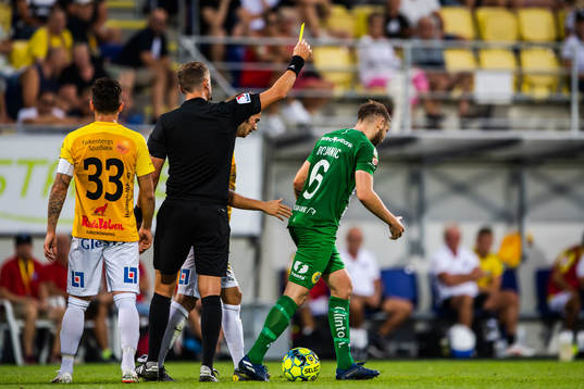 Hammarbys Darijan Bojanic tilldelas en varning