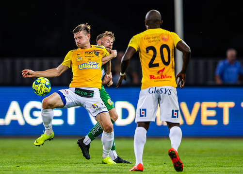 Falkenbergs Kirill Pogrebnyak och Hammarbys Dennis Widgren