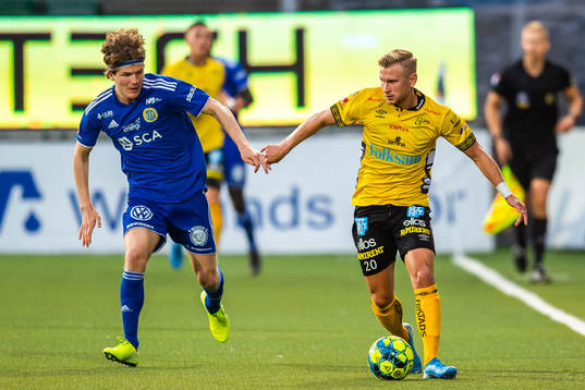 Sundsvalls Oliver Berg och Elfsborgs Simon Strand