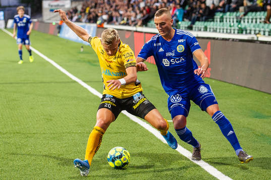 Elfsborgs Simon Strand och Sundsvalls Dennis Olsson