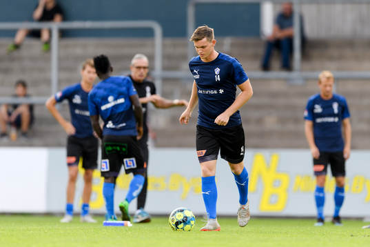 Halmstads Jonathan Svedberg före fotbollsmatchen i