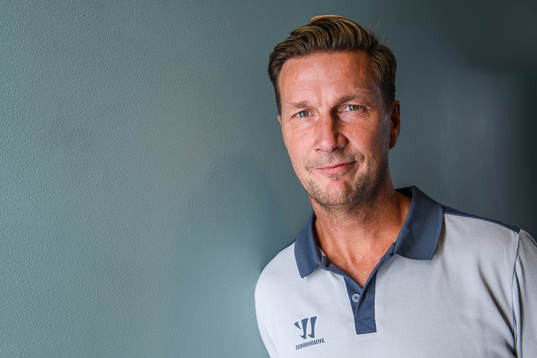 Johan Pennerborn, Head coach of Färjestad poses for a