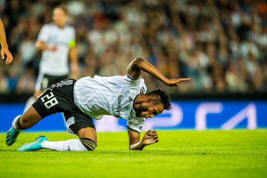 Samuel Adeniyi Adegbenro of Rosenborg reacts