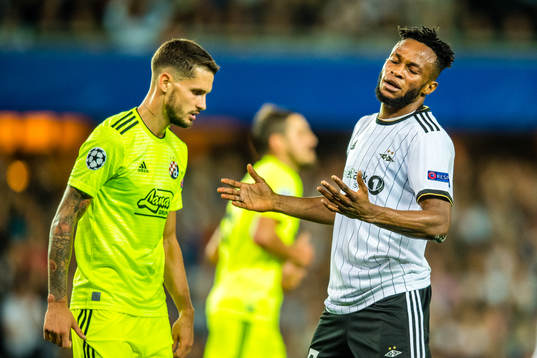 Samuel Adeniyi Adegbenro of Rosenborg reacts