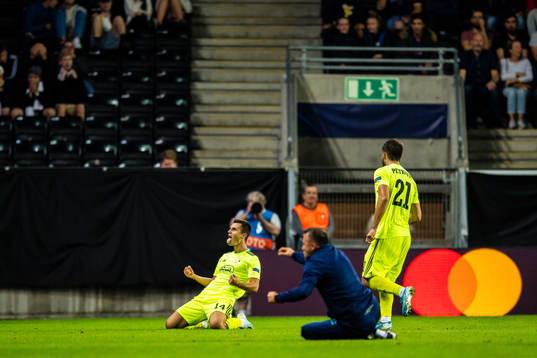 Amer Gojak of Dinamo Zagreb celebrates