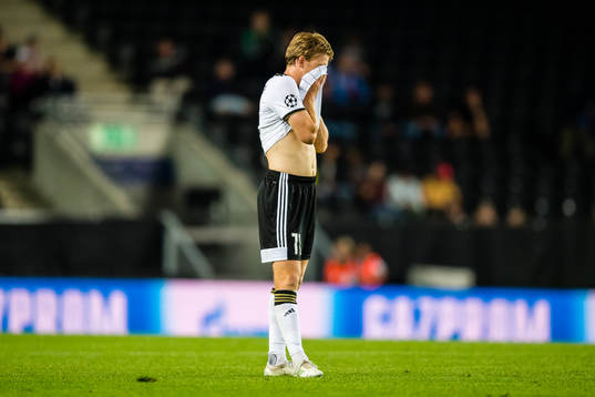 Yann-Erik Randa Bahezre de Lanlay of Rosenborg looks