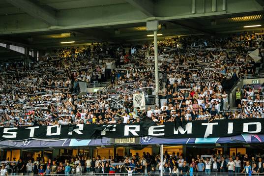 Spectators in the stands