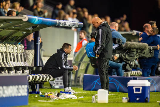 Eirik Horneland, head coach of Rosenborg,  and Karl Oskar