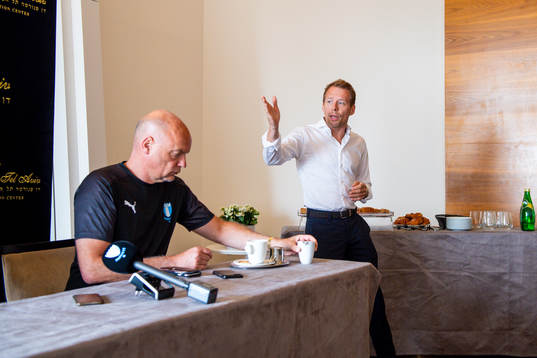 Uwe Rösler, head coach of Malmö FF and Peter Åhlander