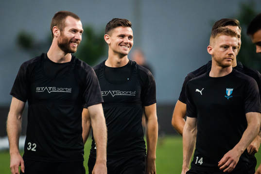 Jo Inge Berget and Marcus Antonsson of Malmö FF
