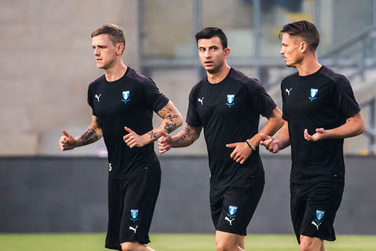 Sören Rieks, Behrang Safari and Markus Rosenberg of Malmö