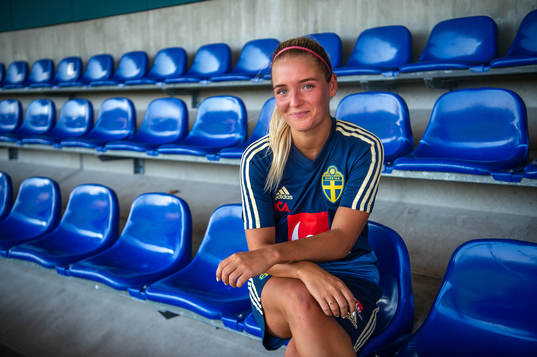 Ronja Aronsson of the Swedish national women football team