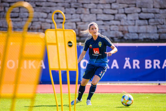 Olivia Schough of the Swedish national women football team