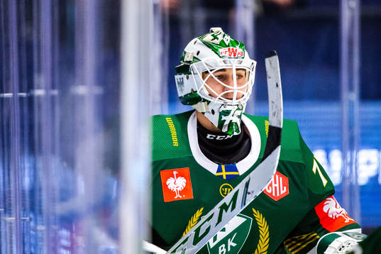 Goalkeeper Arvid Holm of Färjestad
