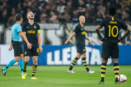 Sebastian Larsson of AIK looks dejected