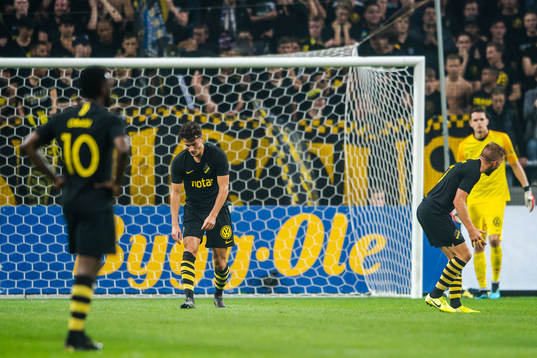 Daniel Granli of AIK looks dejected