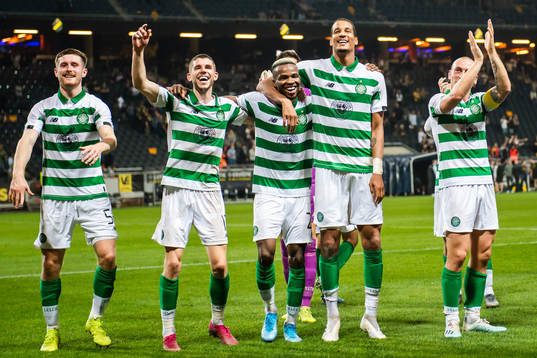 Players of Celtic celebrate