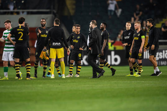 Players of AIK looks dejected