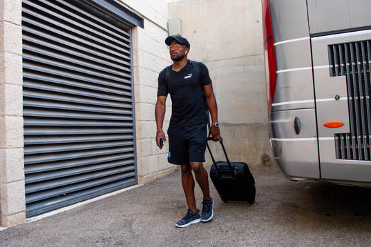 Fouad Bachirou of Malmö FF arrives to the arena