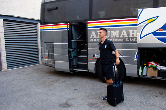 Jonas Knudsen of Malmö FF arrives to the arena