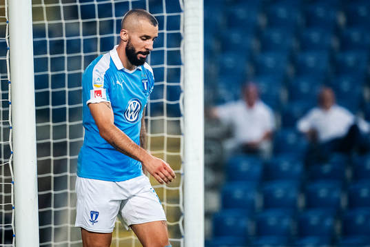 Guillermo Molins of Malmö FF looks dejected
