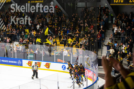 Players of Skellefteå celebrate