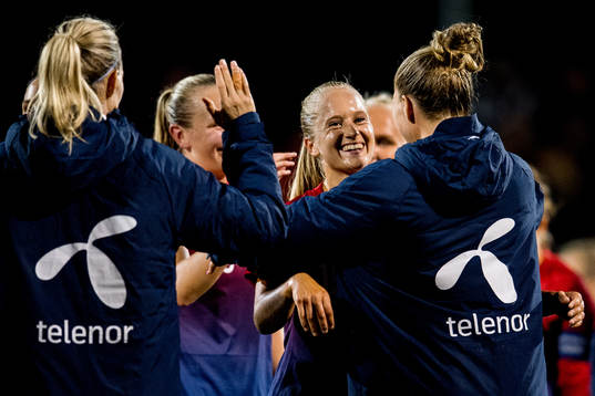 Amalie Eikeland of Norway celebrates