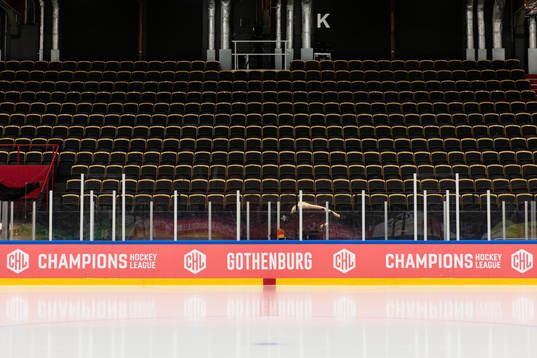 Arena Frölundaborg prior to the CHL game between Frölunda