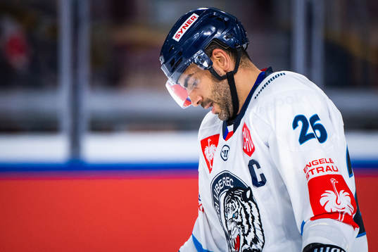 Petr Jelinek of Liberec looks dejected
