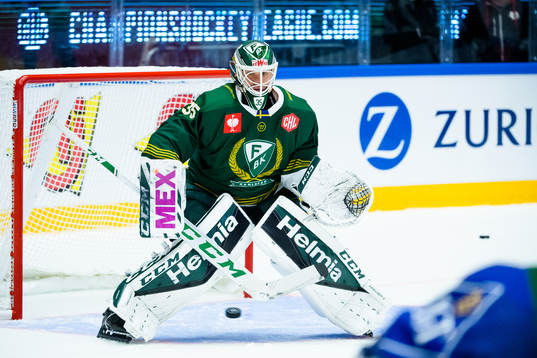 Goalkeeper Markus Svensson of Färjestad