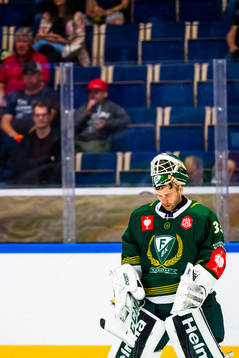 Goalkeeper Markus Svensson of Färjestad