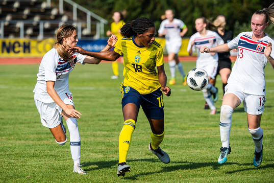 Bläddra bland fler bilder av Football, Women's under 18, Sweden - Norway