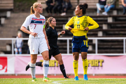 Evelina Duljan of Sweden reacts