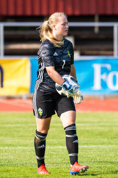 Goalkeeper Julia Langörgen of Sweden