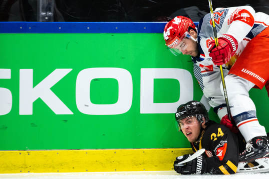 Andreas Wingerli of Skellefteå and Yann Sauve of Grenoble