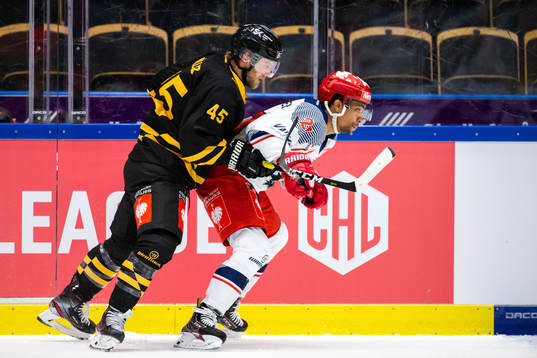 Oscar Möller of Skellefteå and Peter Valier of Grenoble