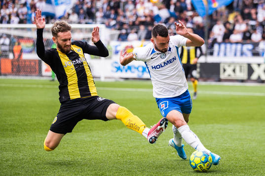 Hammarbys Simon Sandberg och IFK Norrköpings Sead
