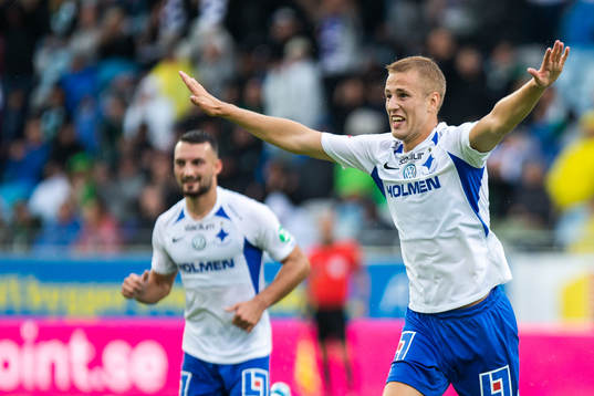 IFK Norrköpings Filip Dagerstål jublar