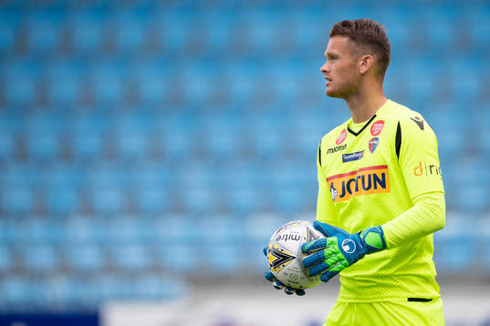 Goalkeeper Jacob Storevik of Sandefjord