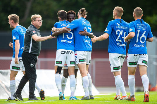 Trelleborgs Abdul Fatawu Safiu jublar med Bozidar