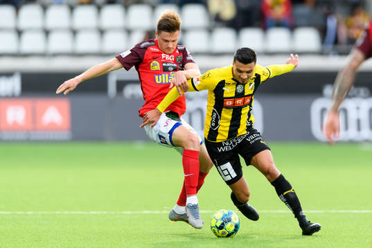 Falkenbergs Kirill Pogrebnyak och Häckens Ahmed Yasin