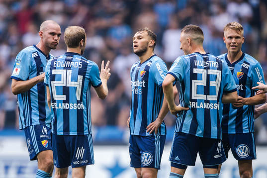 Djurgårdens spelare samlas
