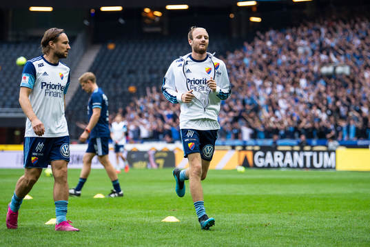Djurgårdens Kevin Walker och Curtis Edwards