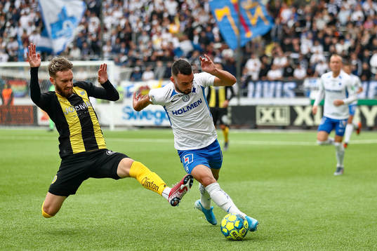 Hammarbys Aron Johannsson och IFK Norrköpings Sead