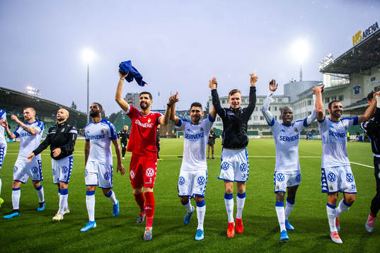 IFK Göteborgs spelare jublar