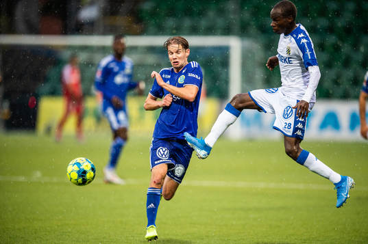Sundsvalls Johan Blomberg och IFK Göteborgs Alhassan Yusuf