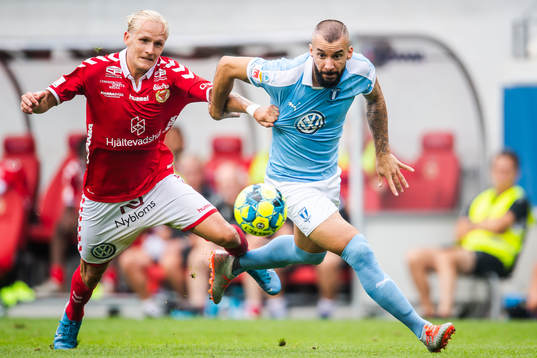 Malmö FFs Guillermo Molins och Kalmars Henrik Löfkvist