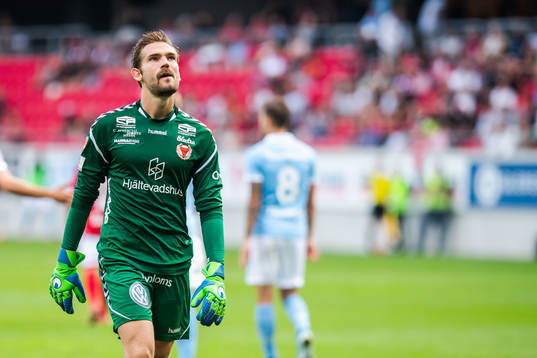 Kalmars målvakt Lucas Hägg-Johansson deppar