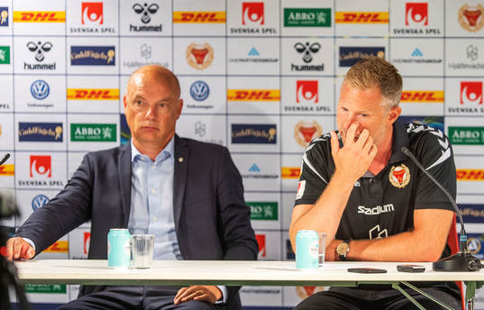 Kalmars tränare Magnus Pehrsson och Malmö FFs tränare